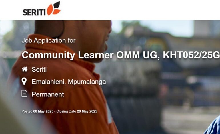Seriti Community Learnership 2025